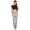 Damen Jogging Hose Sport mit Taschen Streifen;   Grau-Rot S/36