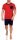 Herren Pyjama Set Short + Shirt Sommer, Rot L