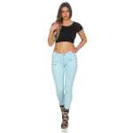 Treggings Jeggings Hüfthose Stretch Slimfit mit Taschen Hose;