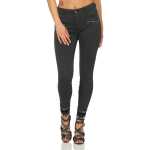 Treggings Jeggings Hüfthose Stretch Slimfit mit Taschen Hose;