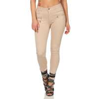 Treggings Jeggings Hüfthose Stretch Slimfit mit...
