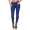 Treggings Jeggings Hüfthose Stretch Slimfit mit Taschen Hose; Blau S