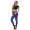 Treggings Jeggings Hüfthose Stretch Slimfit mit Taschen Hose; Blau S