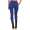 Treggings Jeggings Hüfthose Stretch Slimfit mit Taschen Hose; Blau S