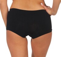 Damen Panty Unterhose Mieder Microfaser Slip; Schwarz XS/S