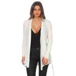 Sweats Umhang Cardigan Poncho mit Binde-Gürtel;