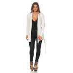 Sweats Umhang Cardigan Poncho mit Binde-Gürtel;