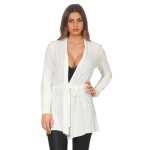 Sweats Umhang Cardigan Poncho mit Binde-Gürtel;