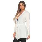 Sweats Umhang Cardigan Poncho mit Binde-Gürtel;