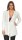 Sweats Umhang Cardigan Poncho mit Binde-Gürtel; Ecru S/M