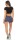 Leggings Shorts Kurz in 19 Farben Baumwolle; Jeansblau 4XL/48