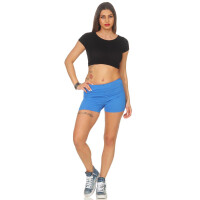 Leggings Shorts Kurz in 19 Farben Baumwolle; Blau XL/42