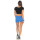 Leggings Shorts Kurz in 19 Farben Baumwolle; Blau XL/42