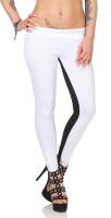Leggings 2 farbig Baumwolle; Weiß/Schwarz S/36