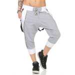 Damen Aladin Jogginhose 3/4 Capri Sport-Hose Baumwolle ;...