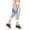 Damen Aladin Jogginhose 3/4 Capri Sport-Hose Baumwolle ; Grau-Weiß M/38
