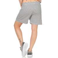 Damen Sommer Freizeit Shorts kurze Hose Hotpants locker; Weiß-Blau S