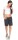 Damen Sommer Freizeit Shorts kurze Hose Hotpants locker; Dunkelblau-Weiß XL