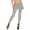 Damen Leggings 3/4 Capri mit Muster; Grau-Meliert/L