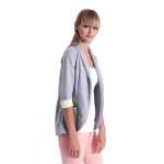 Damen Blazer Kurzjacke Jacke; Grau Meliert 2XL/3XL