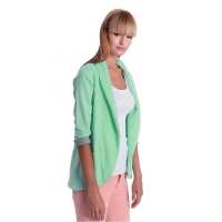 Damen Blazer Kurzjacke Jacke; Mintgrün L/XL