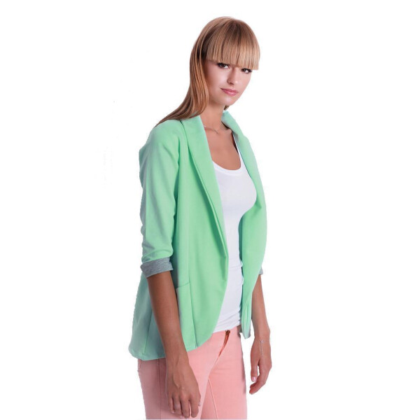 Damen Blazer Kurzjacke Jacke; Mintgrün 2XL/3XL