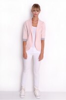 Damen Blazer Kurzjacke Jacke; Puderrosa S/M
