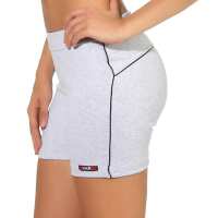 Damen Sport Shorts Hotpants kurz Baumwolle Radler Fitness; Grau S