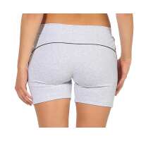 Damen Sport Shorts Hotpants kurz Baumwolle Radler Fitness; Grau S