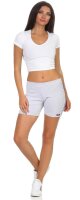 Damen Sport Shorts Hotpants kurz Baumwolle Radler Fitness; Grau M