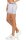 Damen Sport Shorts Hotpants kurz Baumwolle Radler Fitness; Grau M