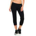 Damen Jogginhose 3/4 Sport-Hose Baumwolle mit Tasche; Schwarz XXL