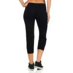 Damen Jogginhose 3/4 Sport-Hose Baumwolle mit Tasche; Schwarz XXL