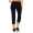 Damen Jogginhose 3/4 Sport-Hose Baumwolle mit Tasche; Schwarz XXL