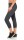 Damen Jogginhose 3/4 Sport-Hose Baumwolle mit Tasche; Dunkelgrau XXL