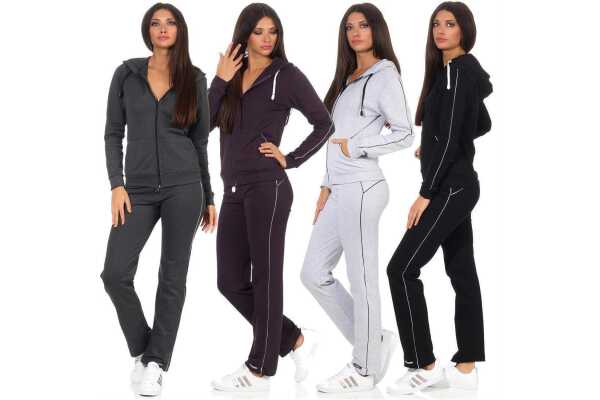 Damen Jogginganzug Anzug mit Reißverschluss; Gr. S M L XL 2XL