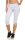 Damen Jogginhose 3/4 Sport-Hose Baumwolle;  Grau-Meliert S