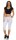 Damen Jogginhose 3/4 Sport-Hose Baumwolle;  Grau-Meliert S