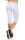 Damen Jogginhose 3/4 Sport-Hose Baumwolle;  Grau-Meliert S