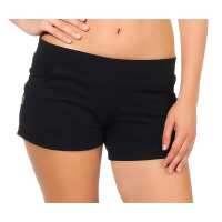 Damen Sport Shorts Hotpants kurz; Schwarz XL