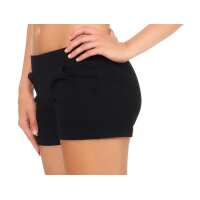 Damen Sport Shorts Hotpants kurz; Schwarz XL