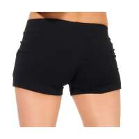 Damen Sport Shorts Hotpants kurz; Schwarz XL