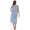 Damen Nachthemd Sleepshirt Nachtwäsche ohne Ärmel; Blau 2XL