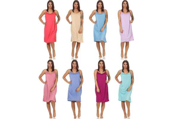 Damen Sleepshirt Nachthemd Nachtwäsche Sommer ohne Ärmel;