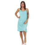 Damen Sleepshirt Nachthemd Nachtwäsche Sommer ohne Ärmel;