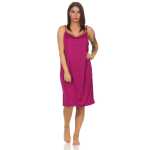 Damen Sleepshirt Nachthemd Nachtwäsche Sommer ohne Ärmel;