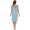 Damen Nachthemd Sleepshirt Nachtwäsche Sommer ohne Ärmel; Hell-Blau XL