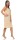 Damen Nachthemd Sleepshirt Nachtwäsche Sommer ohne Ärmel; Beige XL