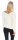 Damen V-Ausschnitt Pullover Strickpullover; S/M;  Ecru/Silber/Onesize