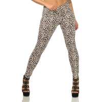 Damen Leggings Leo Zebra Print Stretch Slim Fit, S-XL